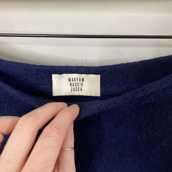 Maryam Nassir Zadeh 100% Wool A Line Midi Skirt - Picture 5 of 7